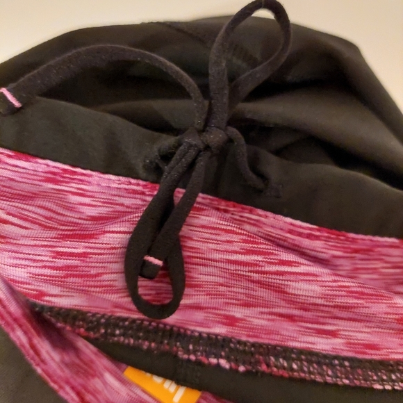 Lucy Women's Size XS Capri Leggings Athletic lucytech Black Pink - Picture 7 of 8